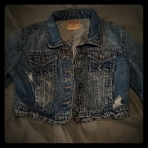 Crop jean jacket